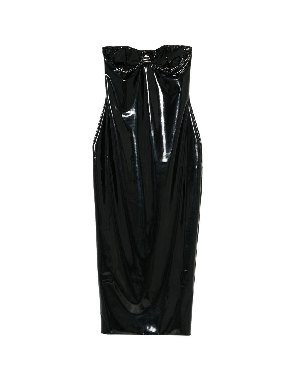 Abito midi in lattice in nero Oséree - donna 