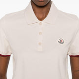 Polo a maniche corte in beige Moncler - donna 