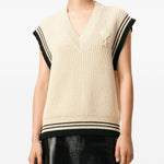 Gilet con scollo a v ami de coeur in beige Ami paris - unisex 