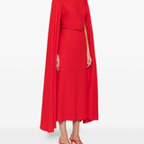 Abito lungo con mantella  in rosso Roland mouret - donna 