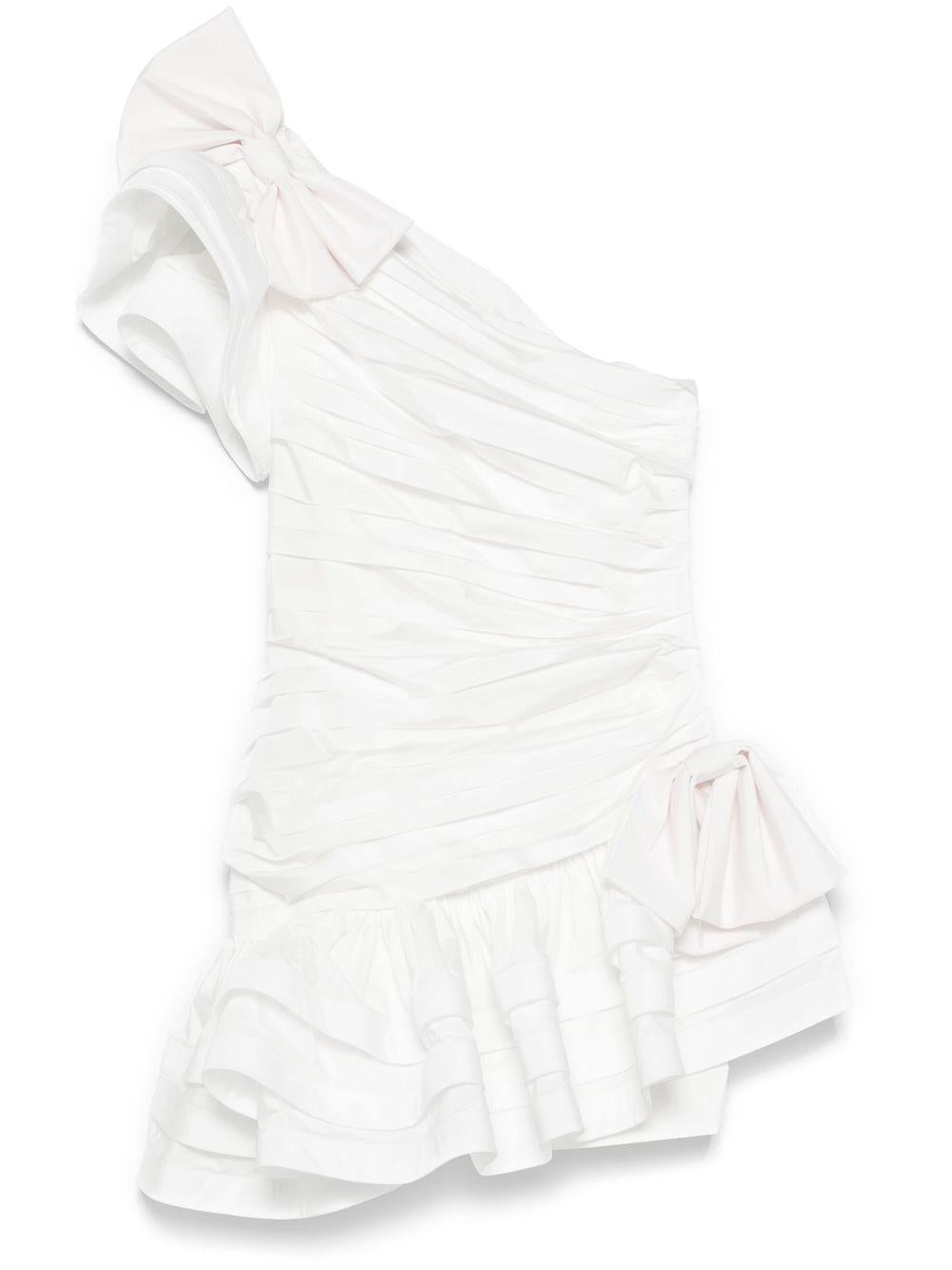 Abito corto in taffetà in bianco Alessandra Rich - donna 