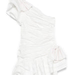 Abito corto in taffetà in bianco Alessandra Rich - donna 