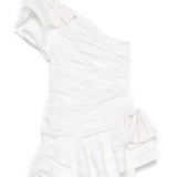 Abito corto in taffetà in bianco Alessandra Rich - donna 