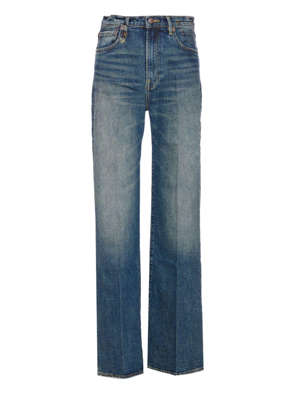 Jean a vita alta charlotte in blu R13 - donna 