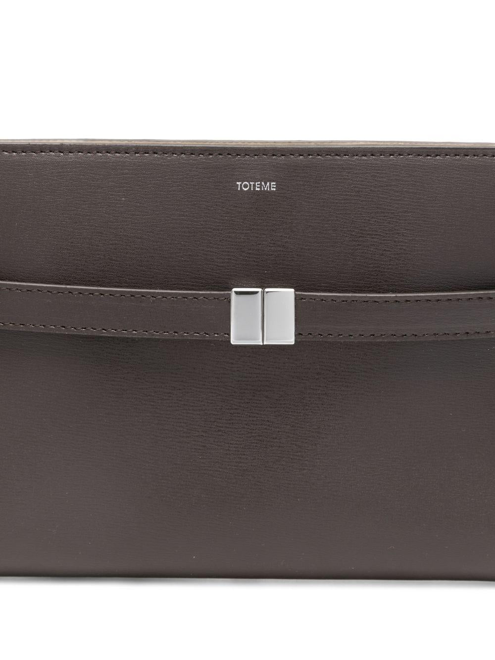 Borsa a spalla con logo in marrone Toteme - donna 