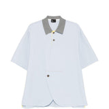 Polo con bottoni in azzurro e grigio Kolor - uomo 