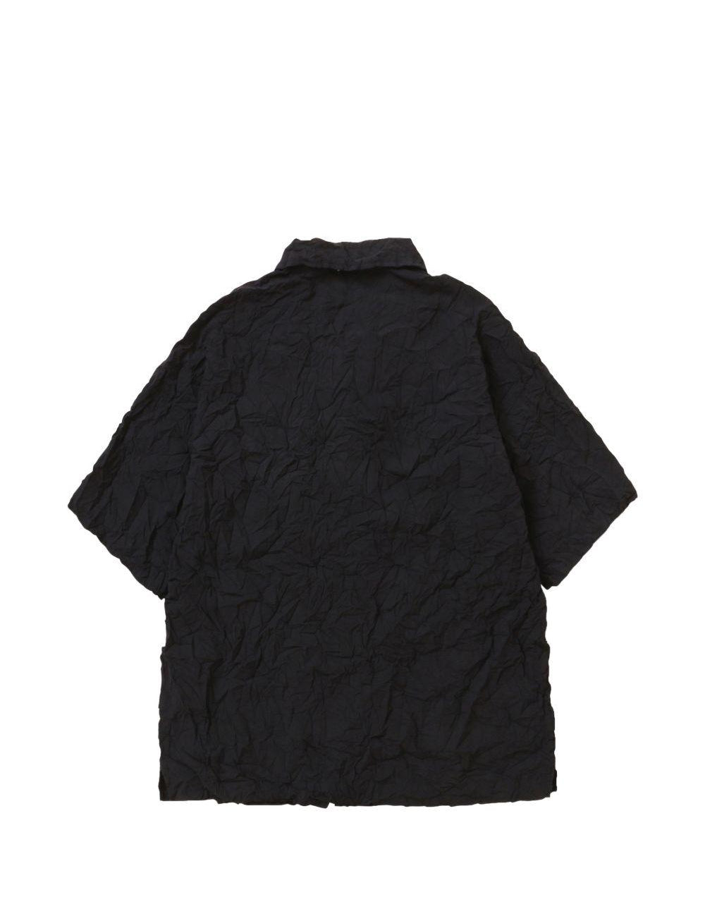 Camicia a maniche corte con tasca in nero And wander - uomo 