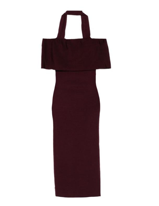 Abito con spalle scoperte in borgogna Roland Mouret - donna 
