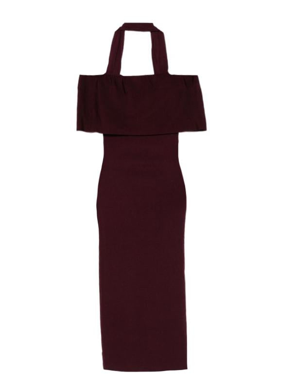 Abito con spalle scoperte in borgogna Roland Mouret - donna 