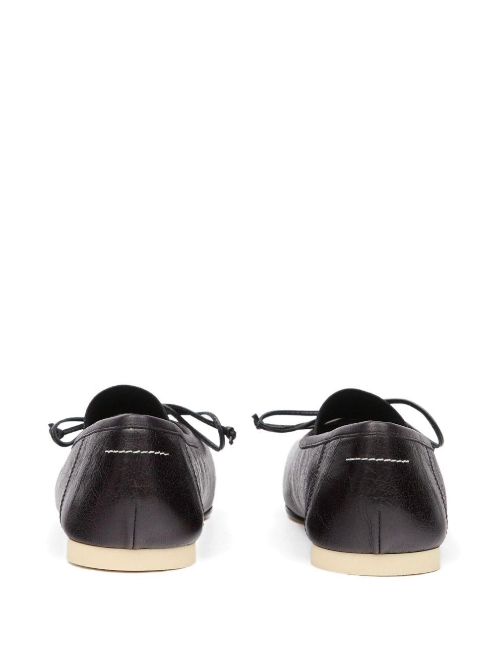 Ballerina con elastico con logo in nero Mm6 maison margiela - donna 
