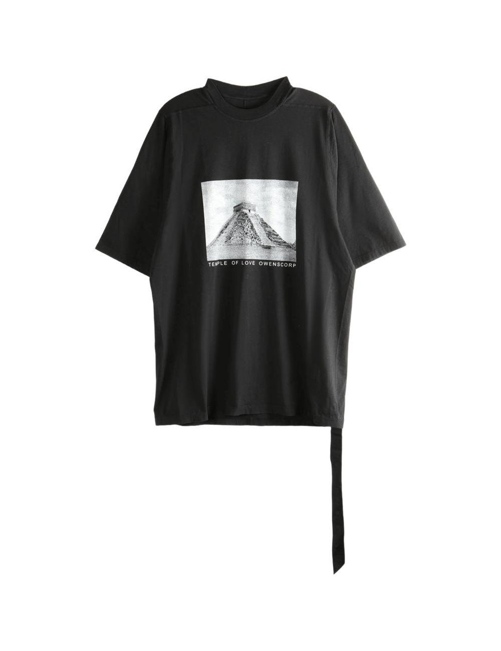 T-shirt con stampa in nero Rick owens drkshdw - uomo 