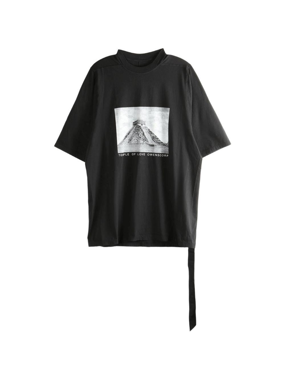 T-shirt con stampa in nero Rick owens drkshdw - uomo 