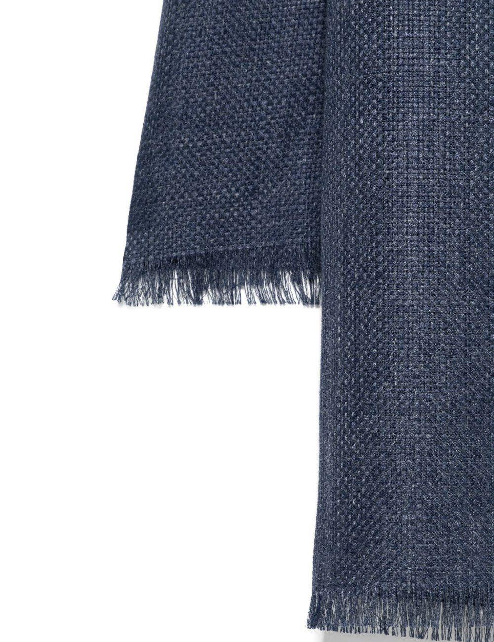 Sciarpa con frange in blu Brunello cucinelli - uomo 