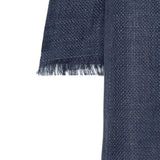 Sciarpa con frange in blu Brunello cucinelli - uomo 