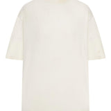 T-shirt con logo goffrato in avorio Golden goose - unisex 