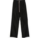 Pantaloni a gamba dritta con coulisse in nero Rick Owens x Moncler - uomo 