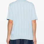 Polo a righe ricamata in azzurro Kidsuper - uomo 