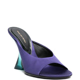 Mules con tacco scolpito in viola Dries van noten - donna 