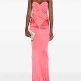 Abito da sera con scollo a cuore in rosa The new arrivals ilkyaz ozel - donna 