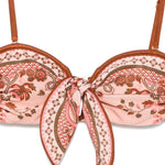 Bikini con stampa paisley Aster in rosa 