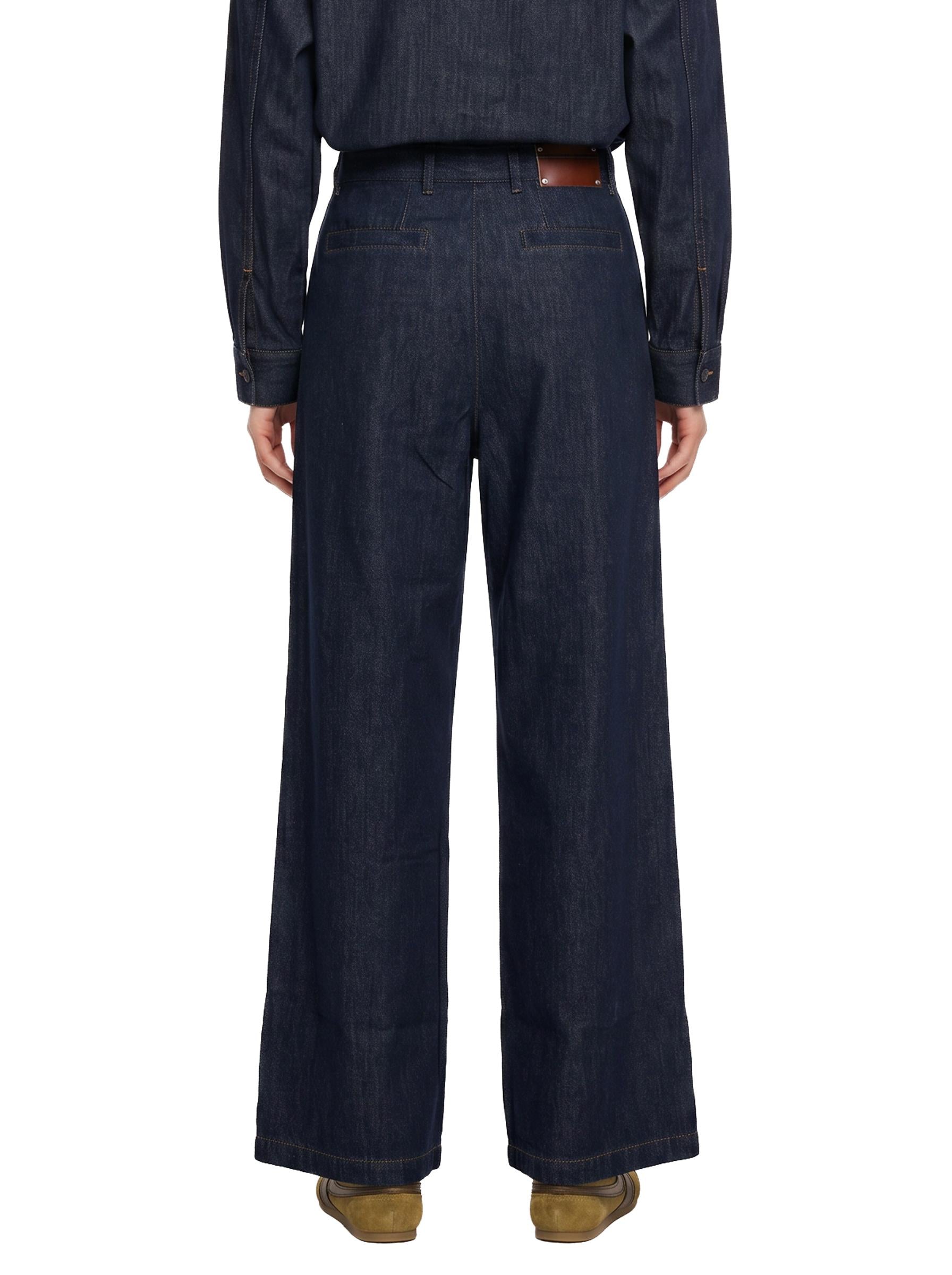 Jeans wide-leg denim indigo 