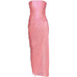 Abito midi senza spalline ruby in rosa Maria lucia hohan - donna 
