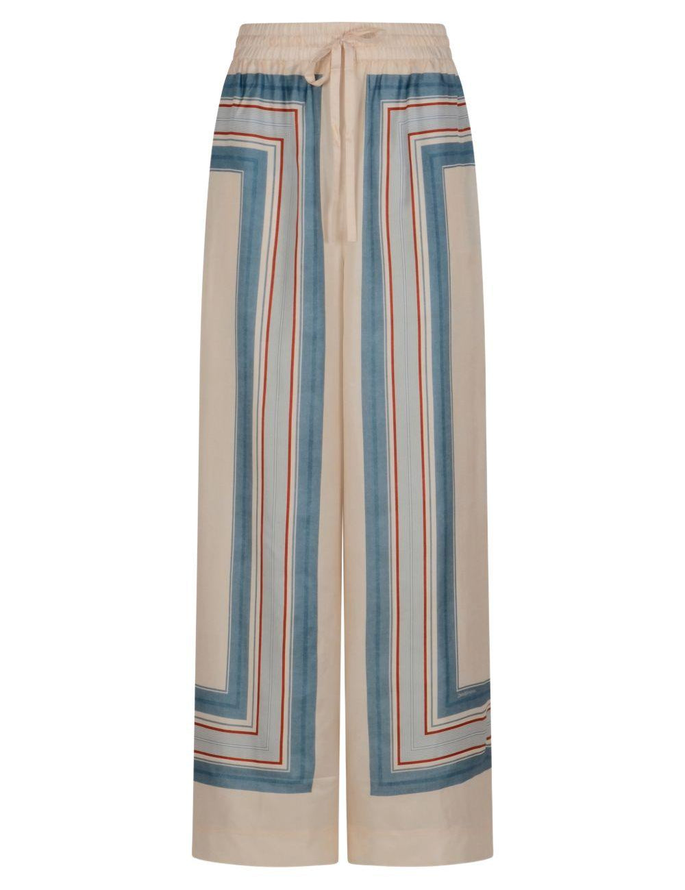 Pantaloni a righe con coulisse beige Zimmermann - donna 