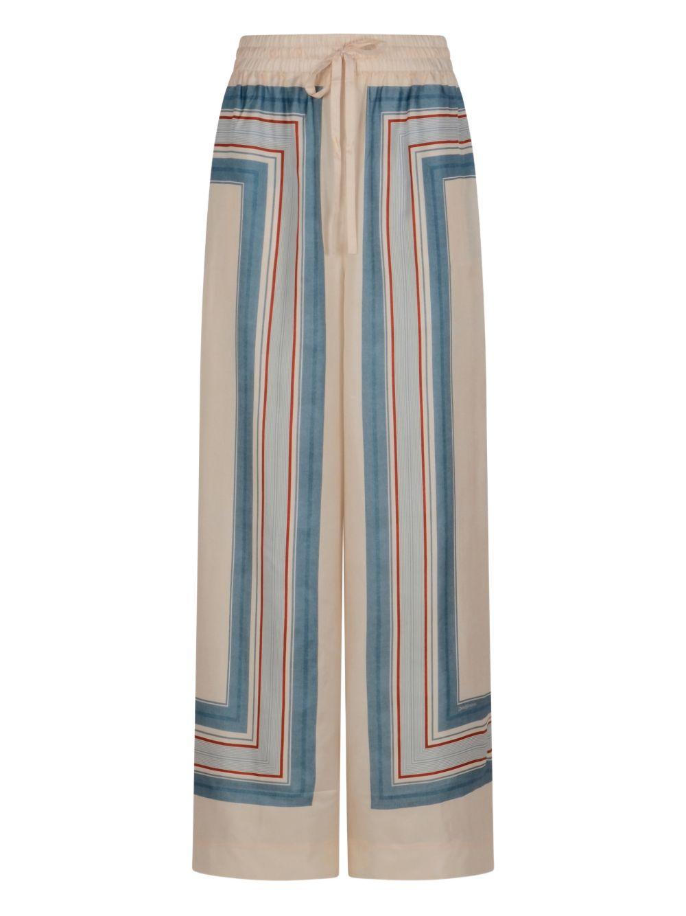 Pantaloni a righe con coulisse beige Zimmermann - donna 