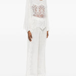 Top con inserti in pizzo in bianco Maurizio - donna 