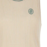 Top a coste ricamato in beige Drole de monsieur - uomo 