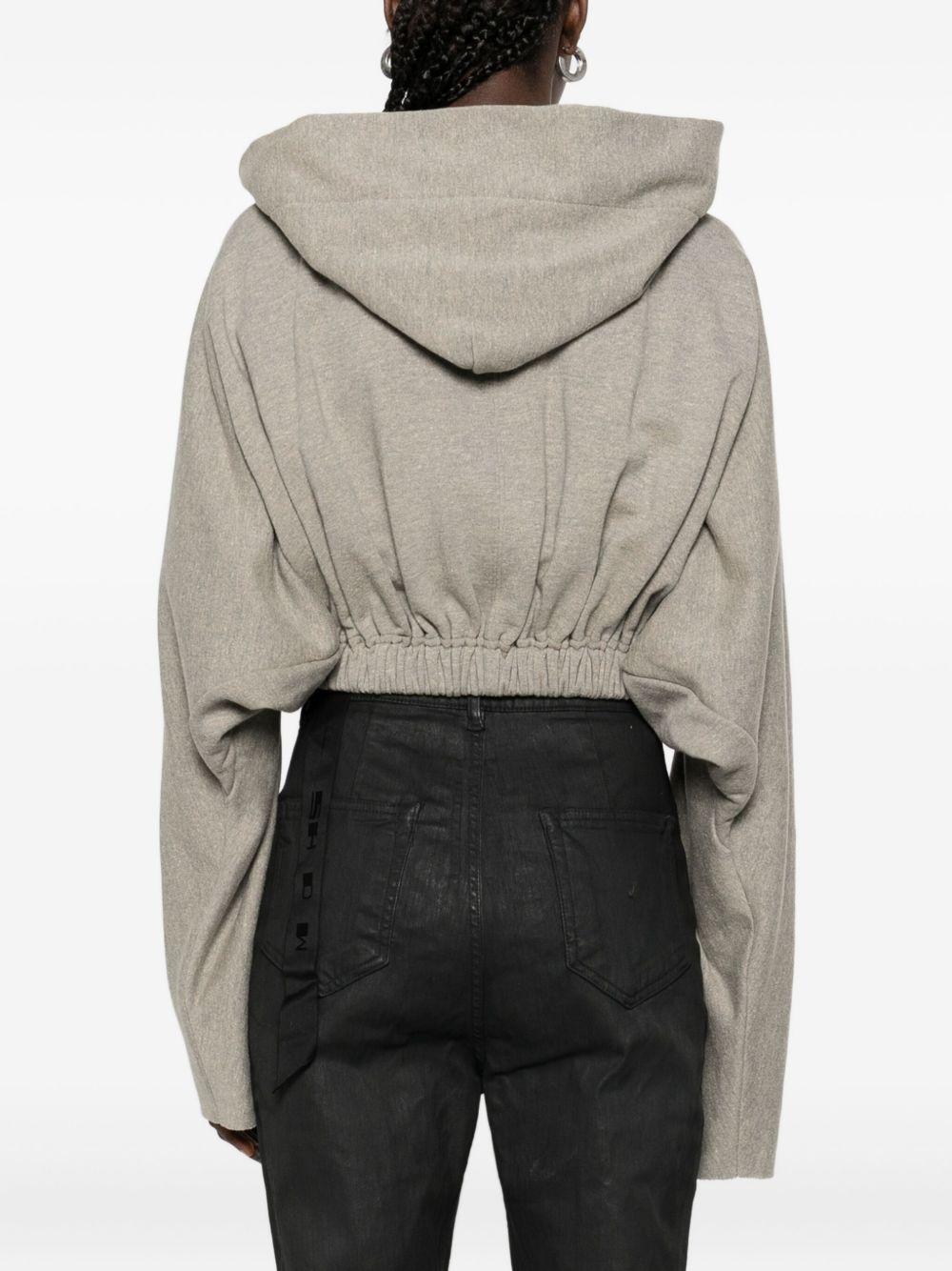 Felpa con cappuccio con coulisse  in grigio Rick owens drkshdw - donna 
