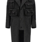 Cappotto patchwork Filson in nero  Junya Watanabe - uomo 