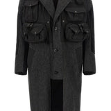Cappotto patchwork Filson in nero  Junya Watanabe - uomo 