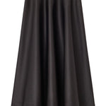 Gonna lunga satinata in nero Ganni - donna 