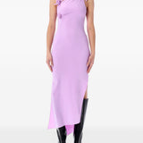 Abito midi con fiori in viola Coperni - donna 