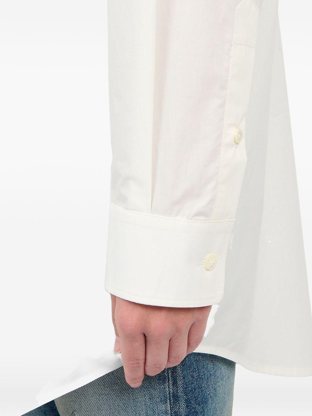 Camicia lunga con inserto trasparente in bianco Mm6 maison margiela - donna 