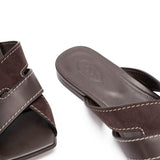 Ciabatte con fasce incrociate in marrone Tod's - donna 
