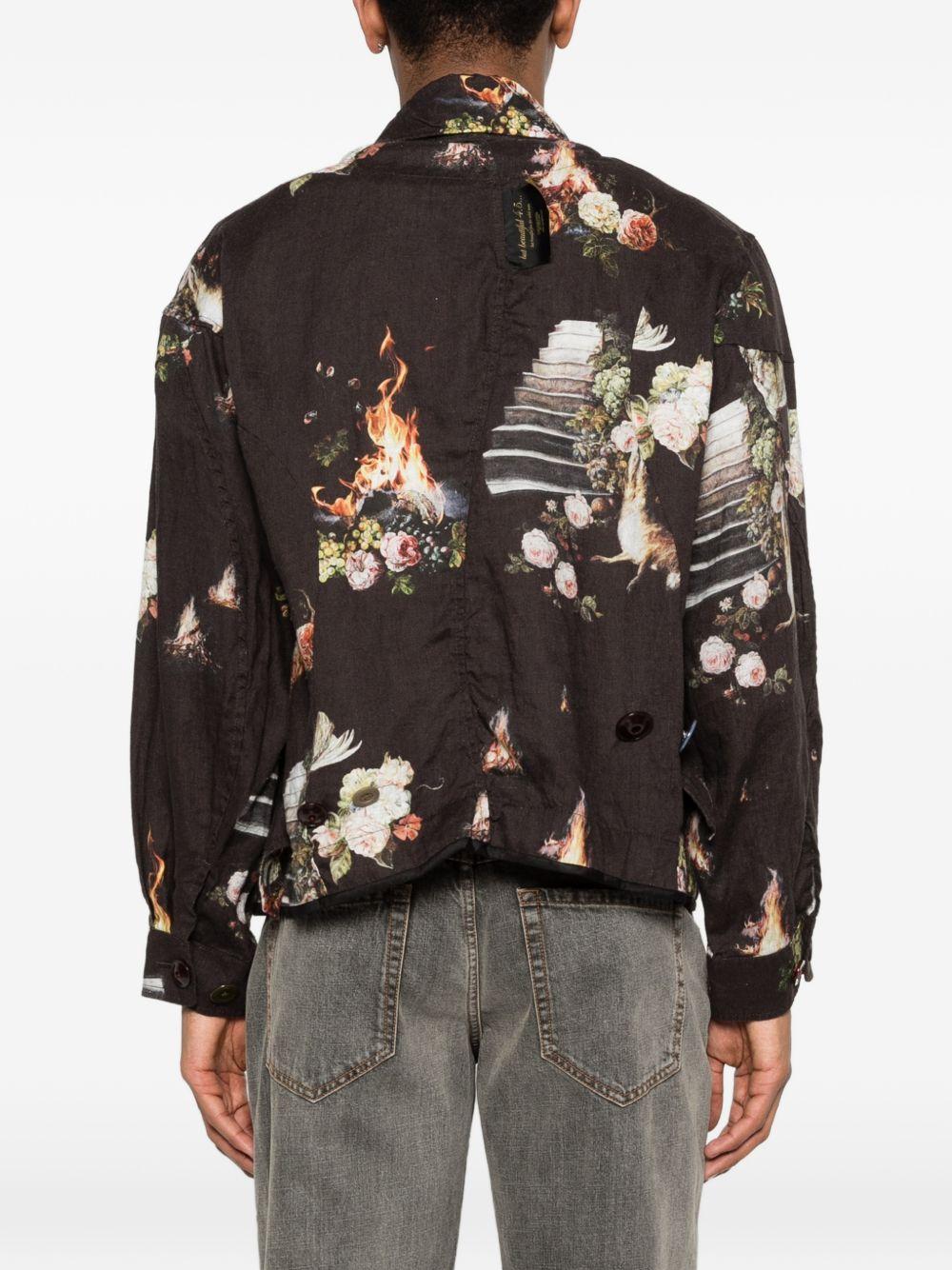 Bomber a fiori multicolore Undercover - uomo 