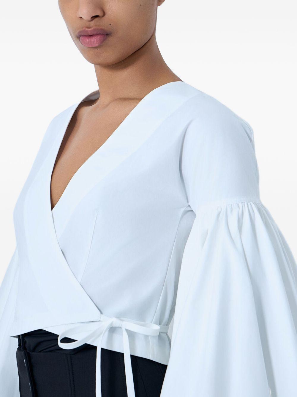 Blusa le cache coeur paysan in bianco Jacquemus - donna 