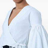 Blusa le cache coeur paysan in bianco Jacquemus - donna 