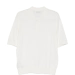 Polo ricamata in bianco Laneus - uomo 