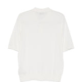 Polo ricamata in bianco Laneus - uomo 