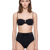 Bikini bandeau Roselight in nero 