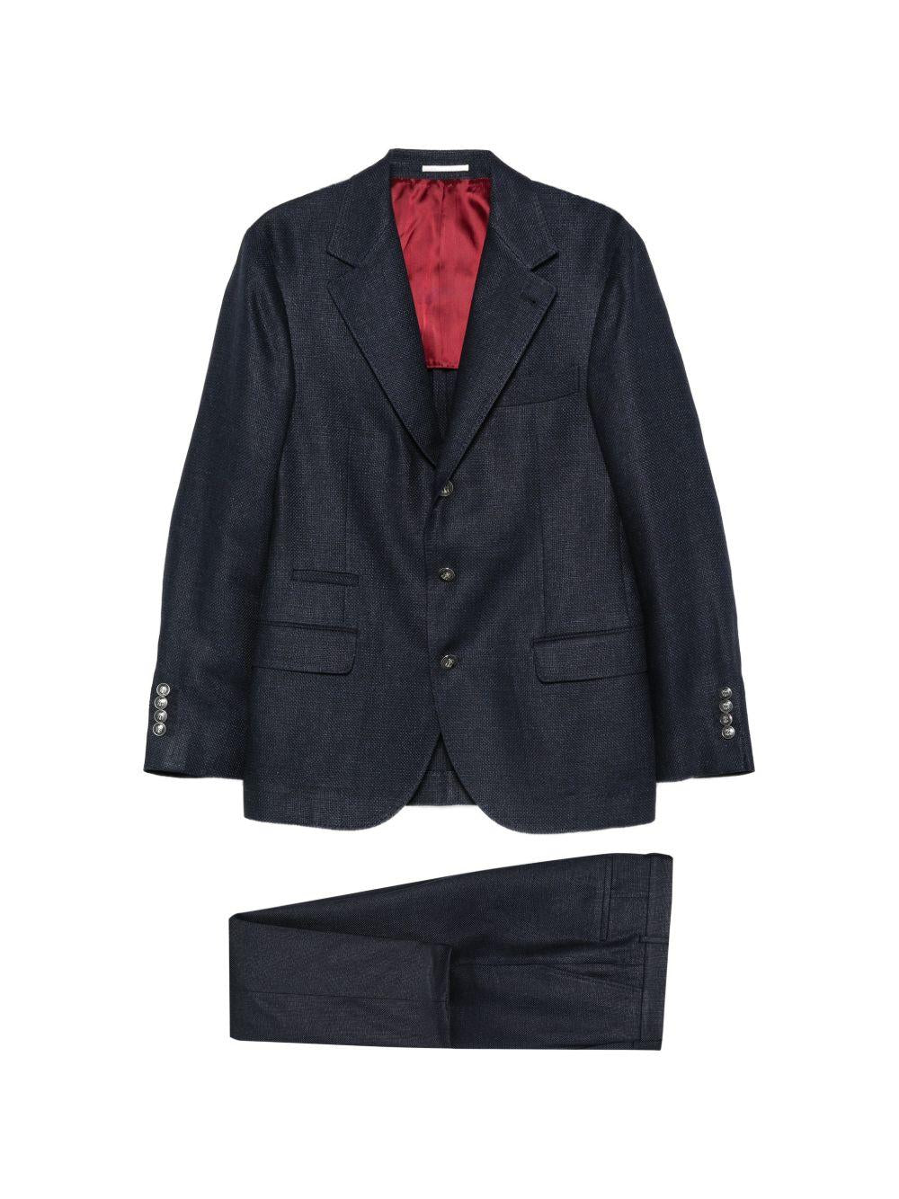 Completo monopetto due pezzi in blu Brunello cucinelli - uomo 