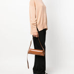 Borsa a spalla Cannolo in marrone Jil sander - donna 