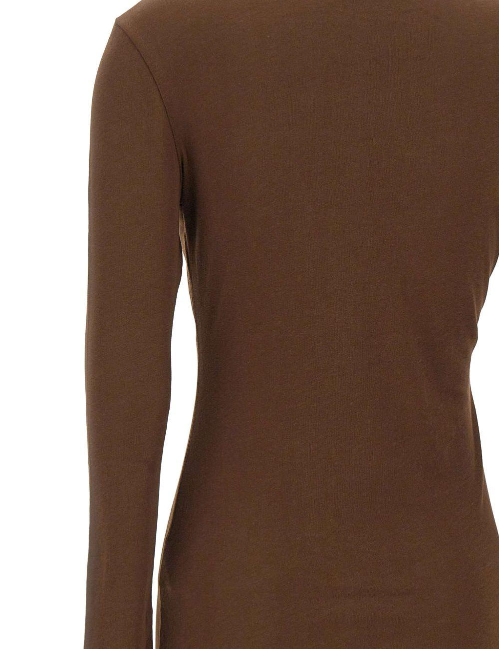 Top trasparente a maniche lunghe in marrone Entire studios - unisex 