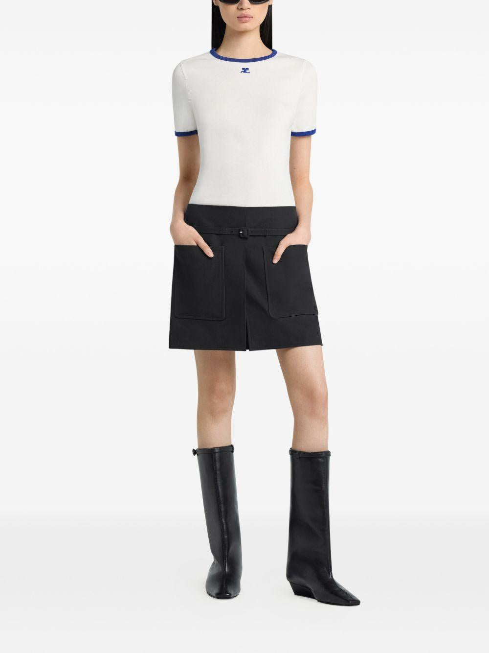 T-shirt con logo in bianco Courrèges - donna 