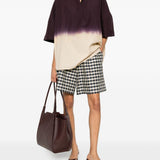 Pantaloncini con coulisse a quadretti in nero e bianco Maxmara weekend - donna 