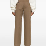Pantaloni con pieghe in marrone Toteme - donna 
