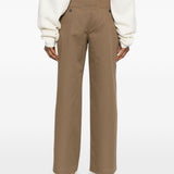 Pantaloni con pieghe in marrone Toteme - donna 